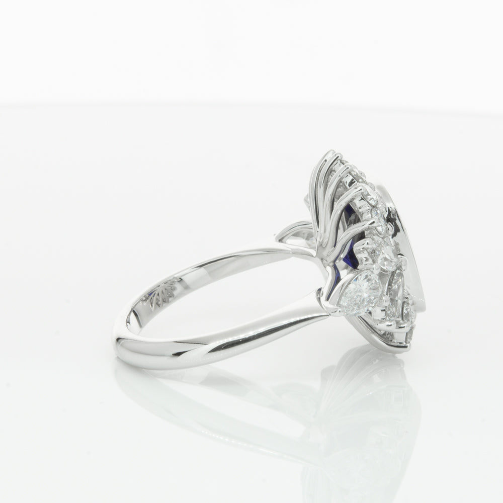 18ct White Gold Sapphire & Diamond Ring-Ring-Walker & Hall