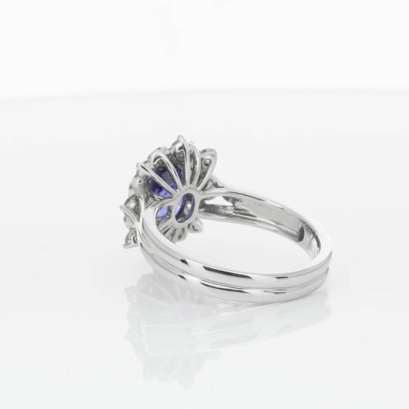 18ct White Gold Sapphire & Diamond Ring-Ring-Walker & Hall