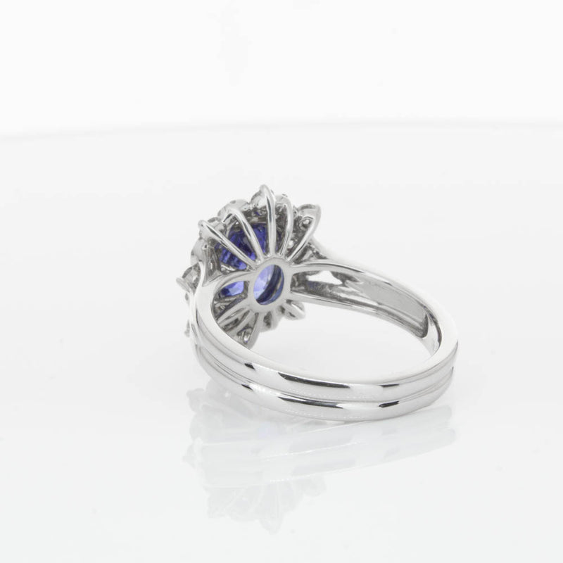 18ct White Gold Sapphire & Diamond Ring-Ring-Walker & Hall