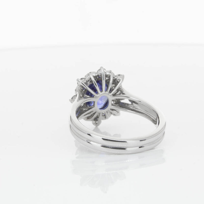 18ct White Gold Sapphire & Diamond Ring-Ring-Walker & Hall