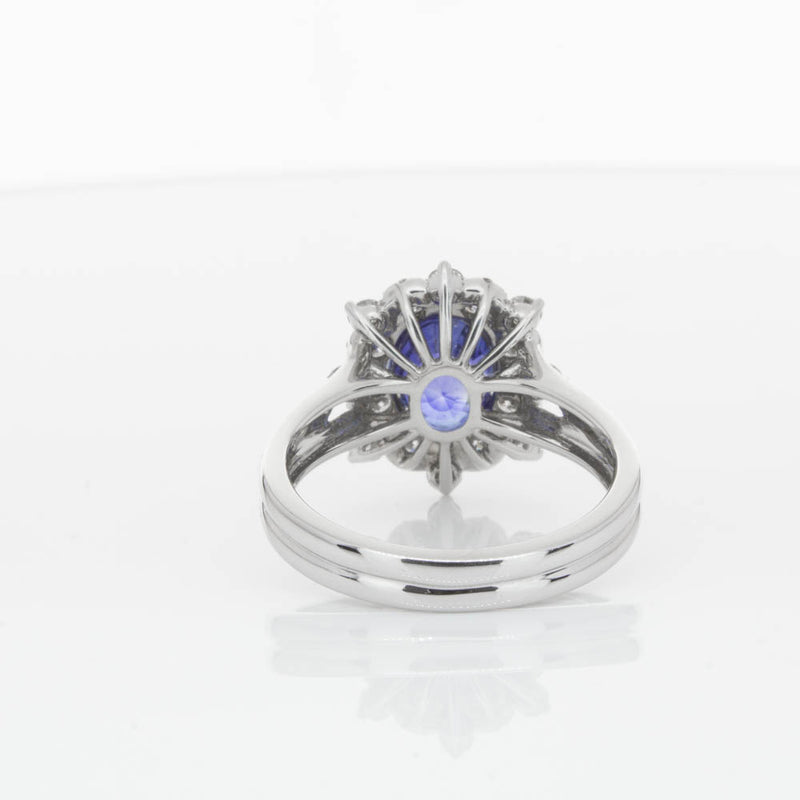 18ct White Gold Sapphire & Diamond Ring-Ring-Walker & Hall