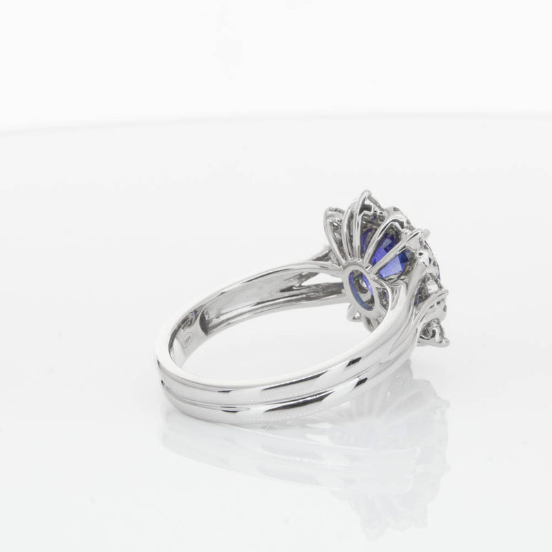 18ct White Gold Sapphire & Diamond Ring-Ring-Walker & Hall