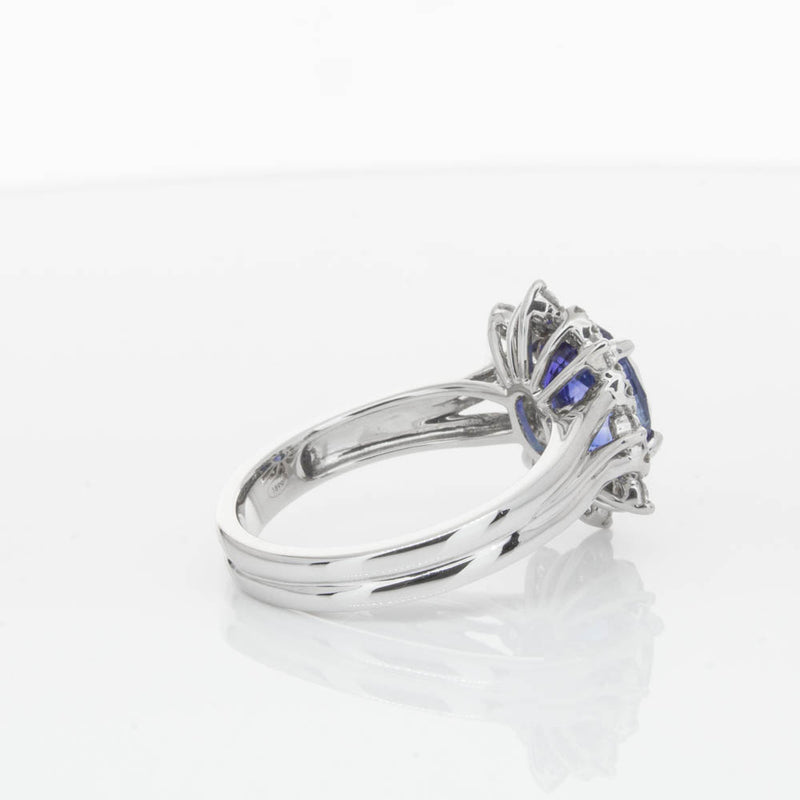 18ct White Gold Sapphire & Diamond Ring-Ring-Walker & Hall