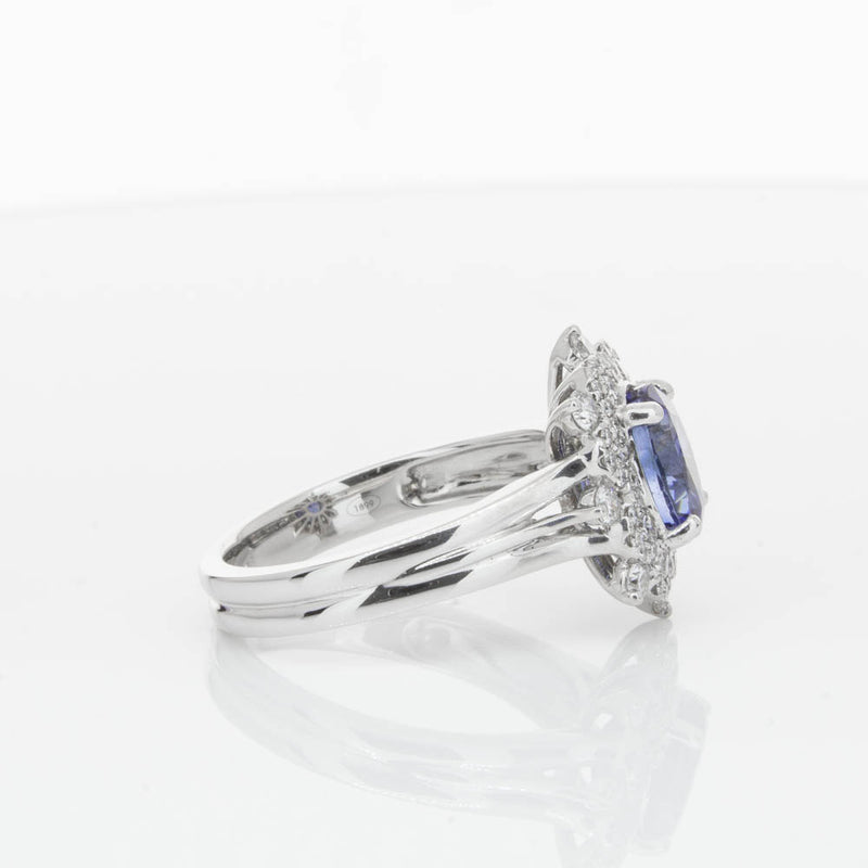 18ct White Gold Sapphire & Diamond Ring-Ring-Walker & Hall
