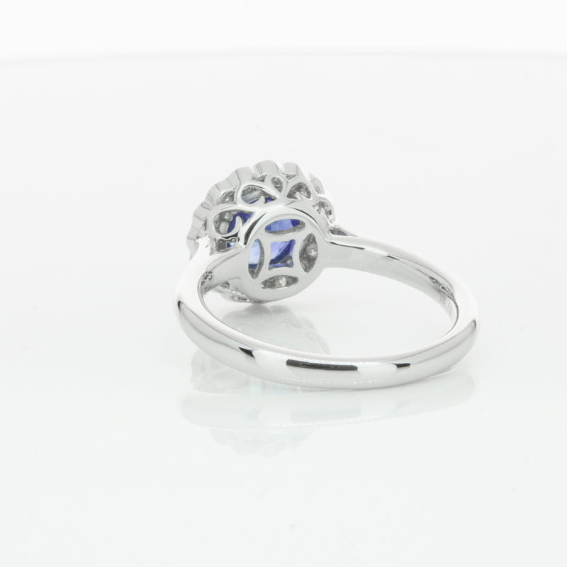 18ct White Gold Sapphire & Diamond Ring-Ring-Walker & Hall