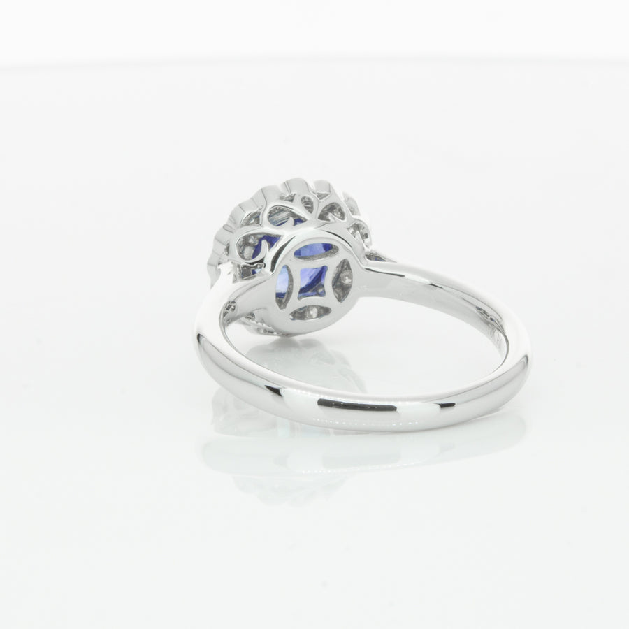 18ct White Gold Sapphire & Diamond Ring-Ring-Walker & Hall