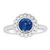 18ct White Gold Sapphire & Diamond Ring-Ring-Walker & Hall
