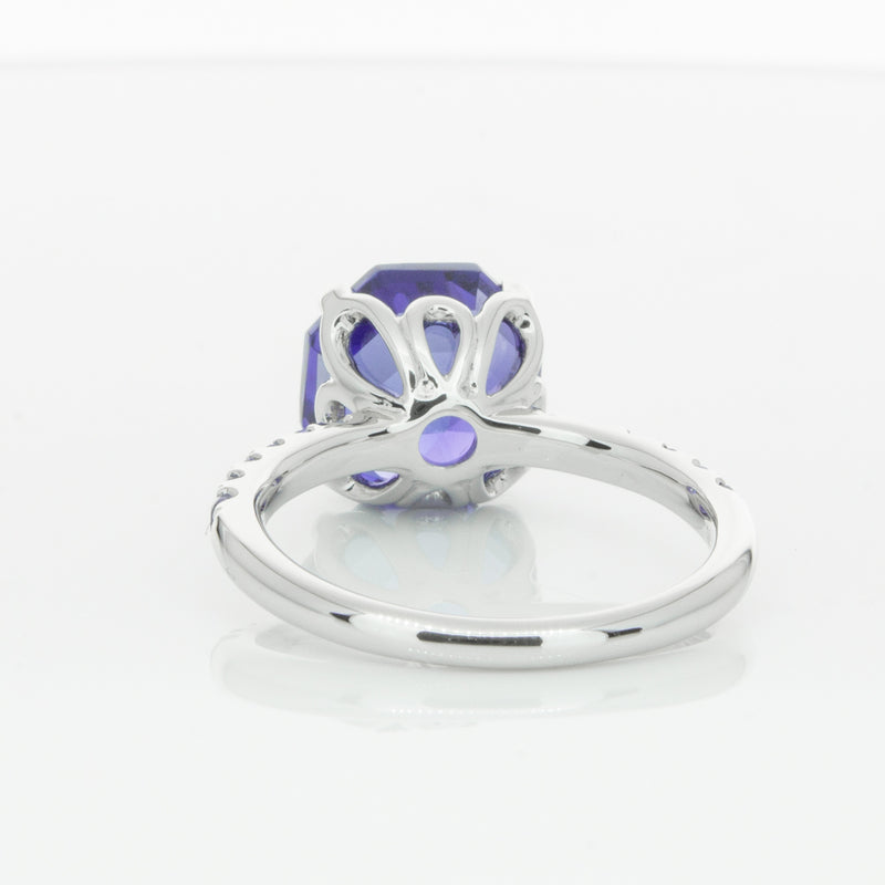 18ct White Gold Tanzanite Octavus Ring-Ring-Walker & Hall