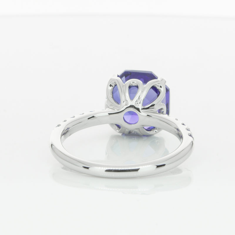 18ct White Gold Tanzanite Octavus Ring-Ring-Walker & Hall