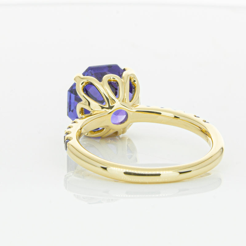 18ct Yellow Gold Tanzanite Octavus Ring-Ring-Walker & Hall