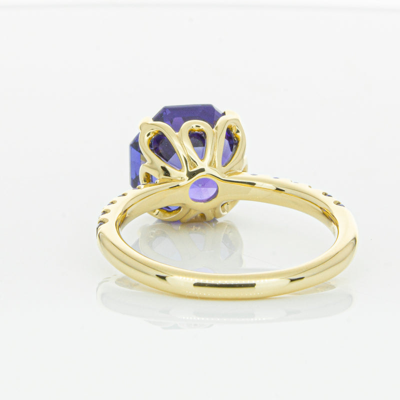 18ct Yellow Gold Tanzanite Octavus Ring-Ring-Walker & Hall