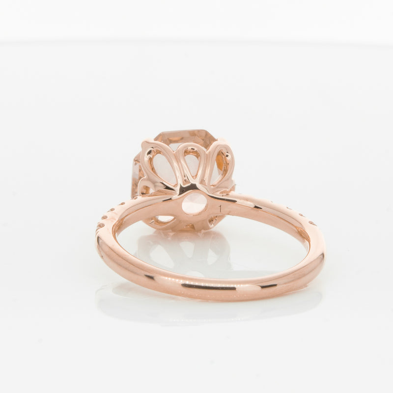 18ct Rose Gold Morganite Octavus Ring-Ring-Walker & Hall