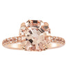 18ct Rose Gold Morganite Octavus Ring-Ring-Walker & Hall