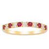 18ct Yellow Gold Ruby & Diamond Panorama Band-Ring-Walker & Hall
