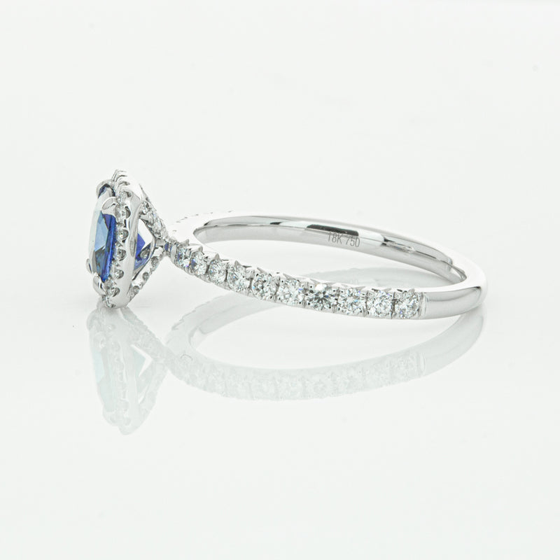 18ct White Gold Sapphire & Diamond Ring-Ring-Walker & Hall