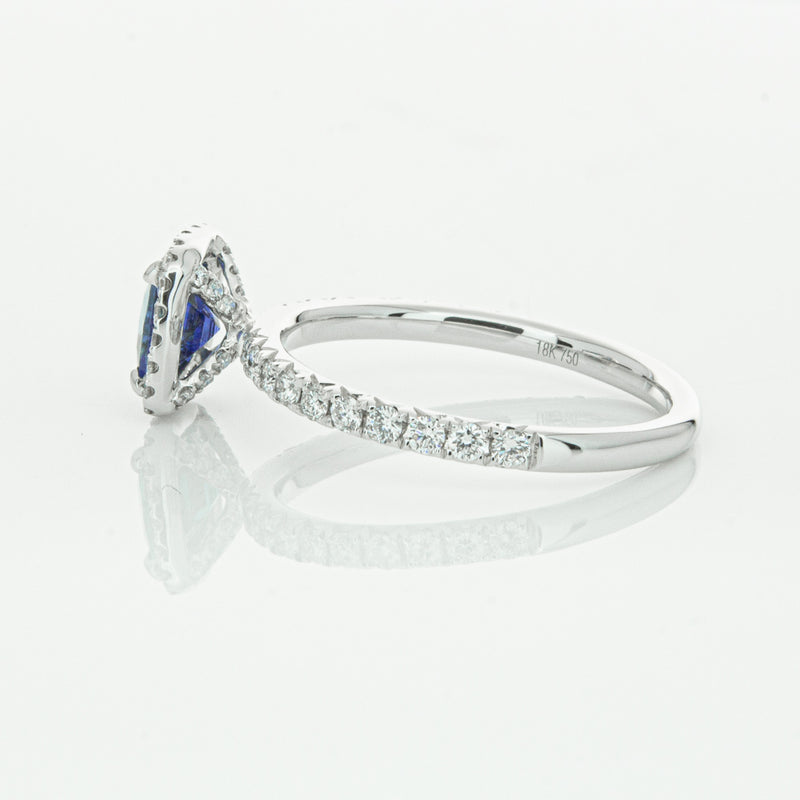 18ct White Gold Sapphire & Diamond Ring-Ring-Walker & Hall