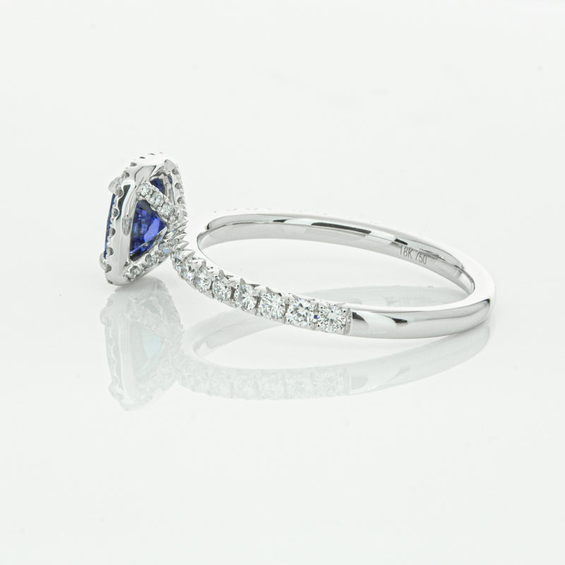 18ct White Gold Sapphire & Diamond Ring-Ring-Walker & Hall
