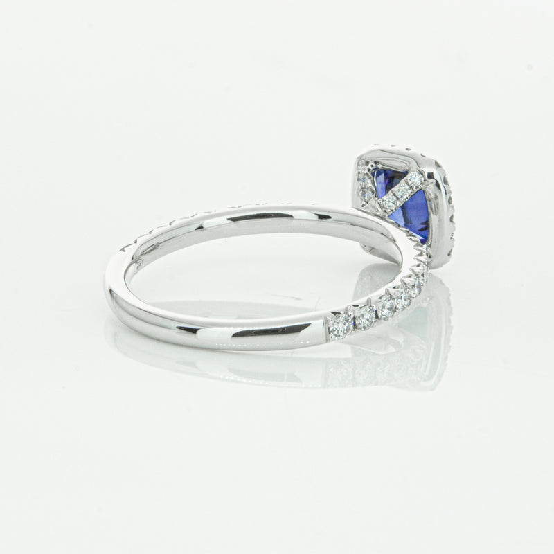 18ct White Gold Sapphire & Diamond Ring-Ring-Walker & Hall