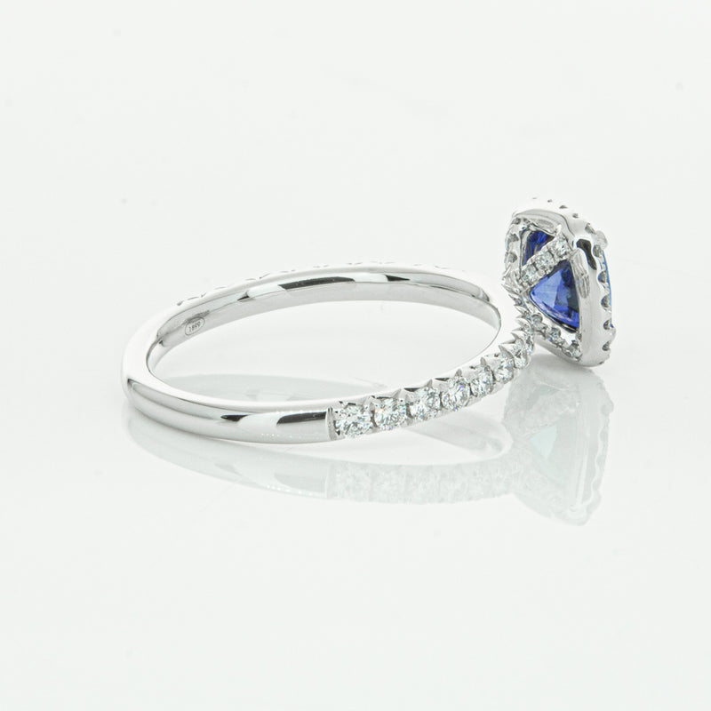 18ct White Gold Sapphire & Diamond Ring-Ring-Walker & Hall