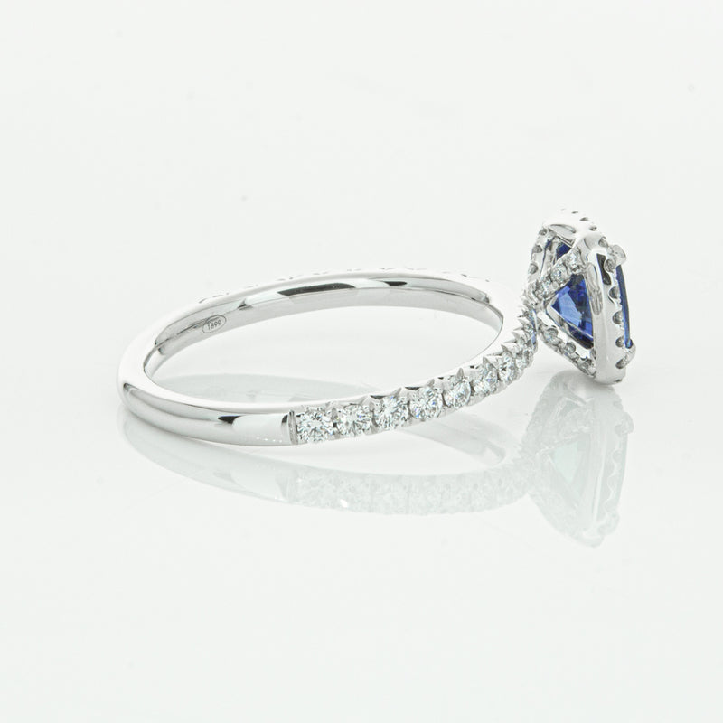 18ct White Gold Sapphire & Diamond Ring-Ring-Walker & Hall