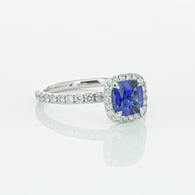 18ct White Gold Sapphire & Diamond Ring-Ring-Walker & Hall