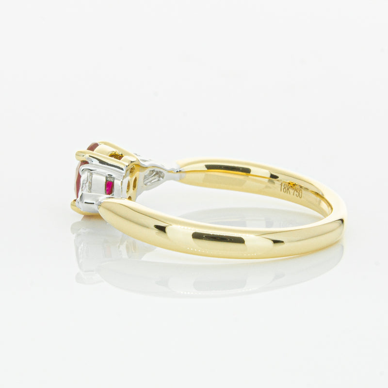 18ct Yellow Gold Ruby & Diamond Ring-Ring-Walker & Hall