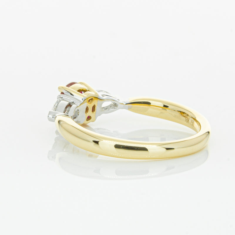 18ct Yellow Gold Ruby & Diamond Ring-Ring-Walker & Hall