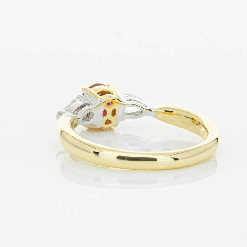 18ct Yellow Gold Ruby & Diamond Ring-Ring-Walker & Hall