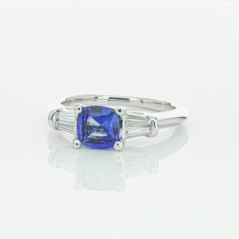 18ct White Gold Sapphire & Diamond Ring-Ring-Walker & Hall