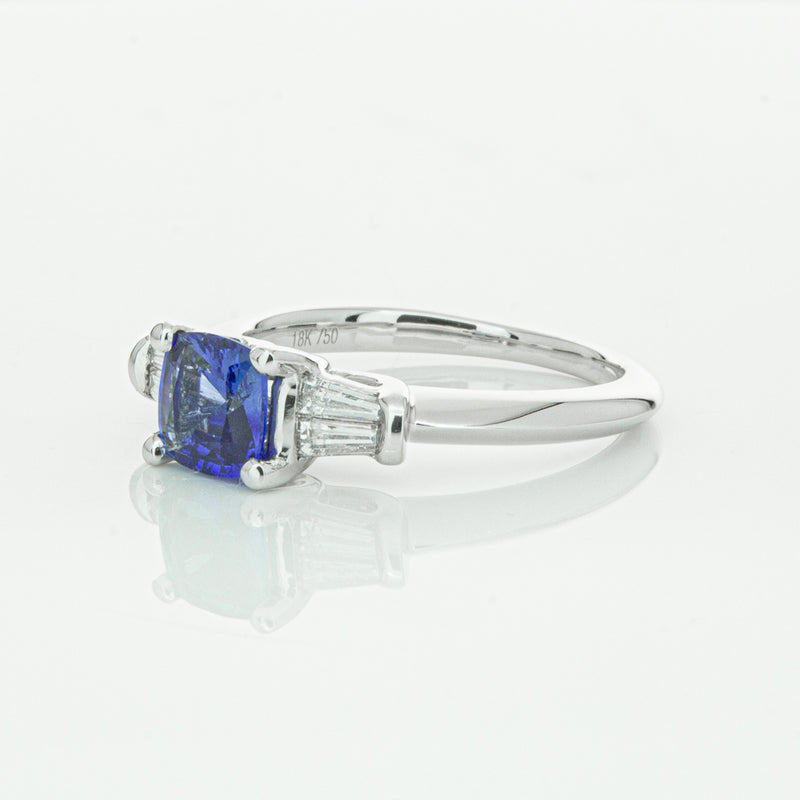 18ct White Gold Sapphire & Diamond Ring-Ring-Walker & Hall