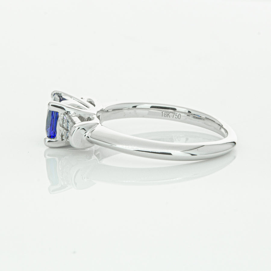 18ct White Gold Sapphire & Diamond Ring-Ring-Walker & Hall