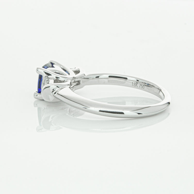 18ct White Gold Sapphire & Diamond Ring-Ring-Walker & Hall