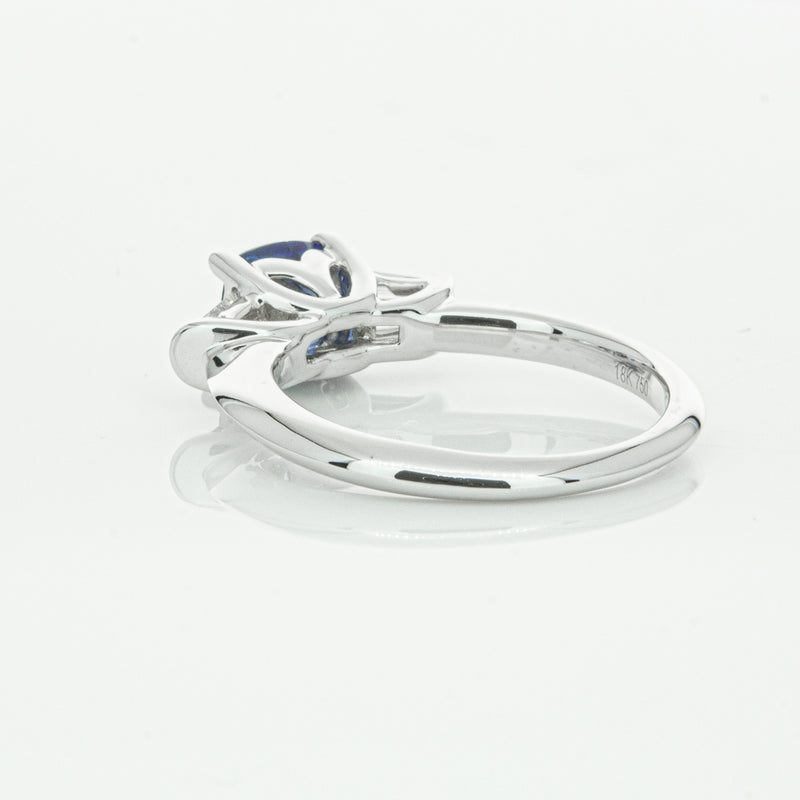 18ct White Gold Sapphire & Diamond Ring-Ring-Walker & Hall