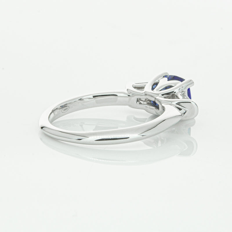18ct White Gold Sapphire & Diamond Ring-Ring-Walker & Hall