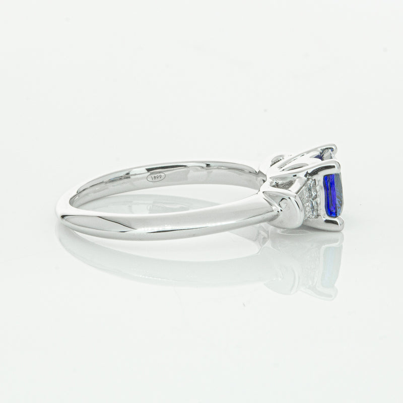 18ct White Gold Sapphire & Diamond Ring-Ring-Walker & Hall
