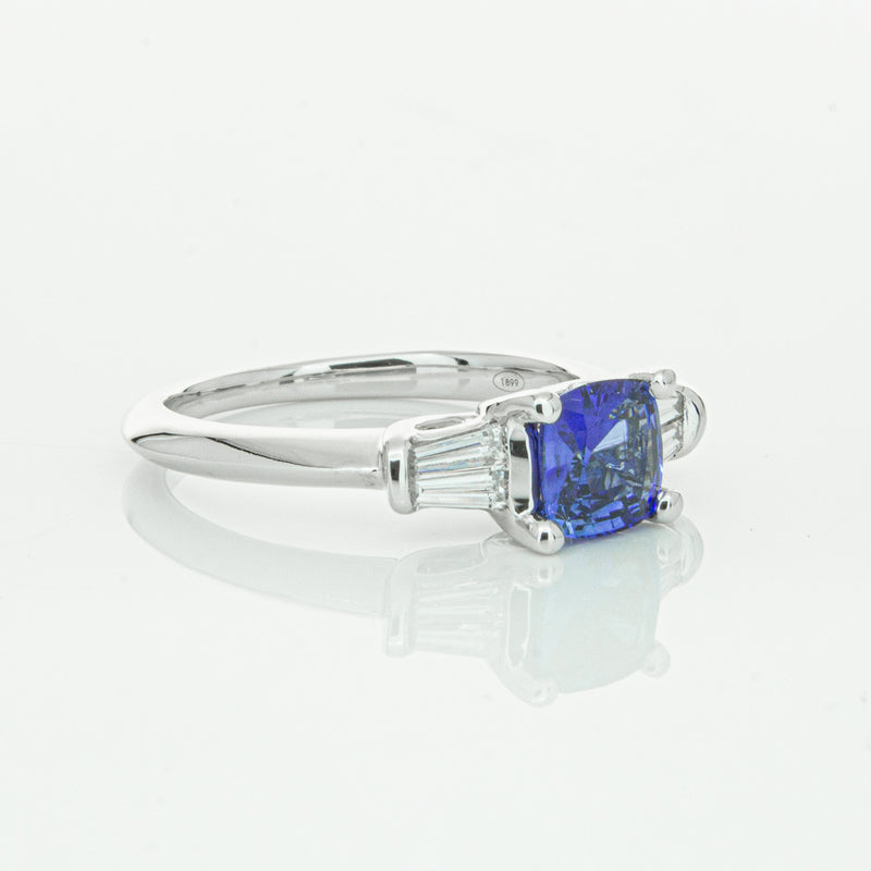 18ct White Gold Sapphire & Diamond Ring-Ring-Walker & Hall
