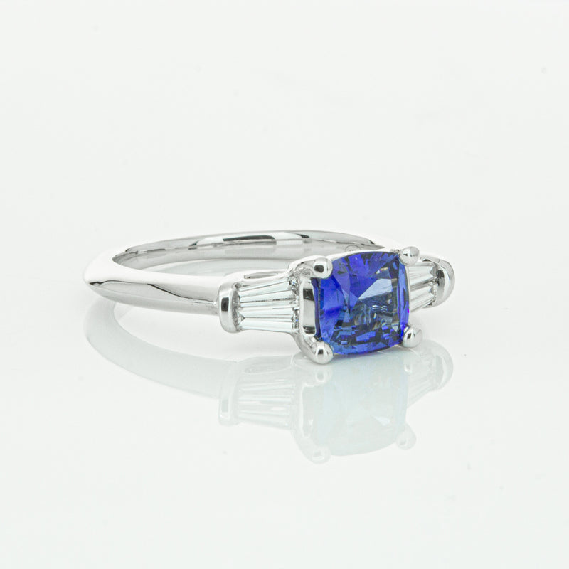 18ct White Gold Sapphire & Diamond Ring-Ring-Walker & Hall