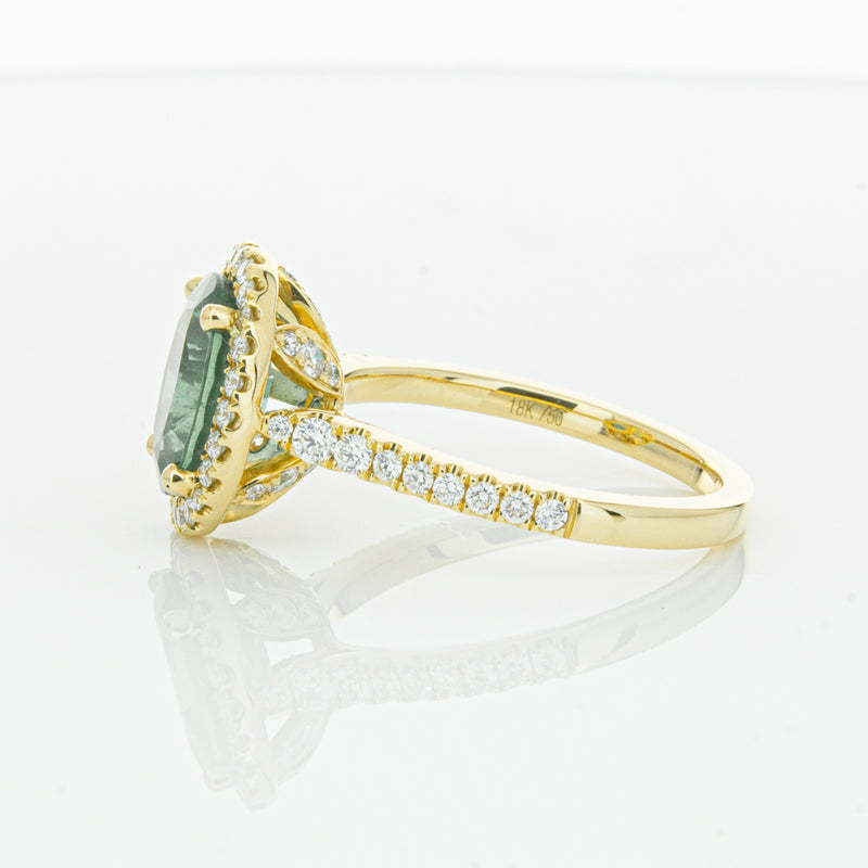 18ct Yellow Gold Emerald & Diamond Sierra Ring-Ring-Walker & Hall