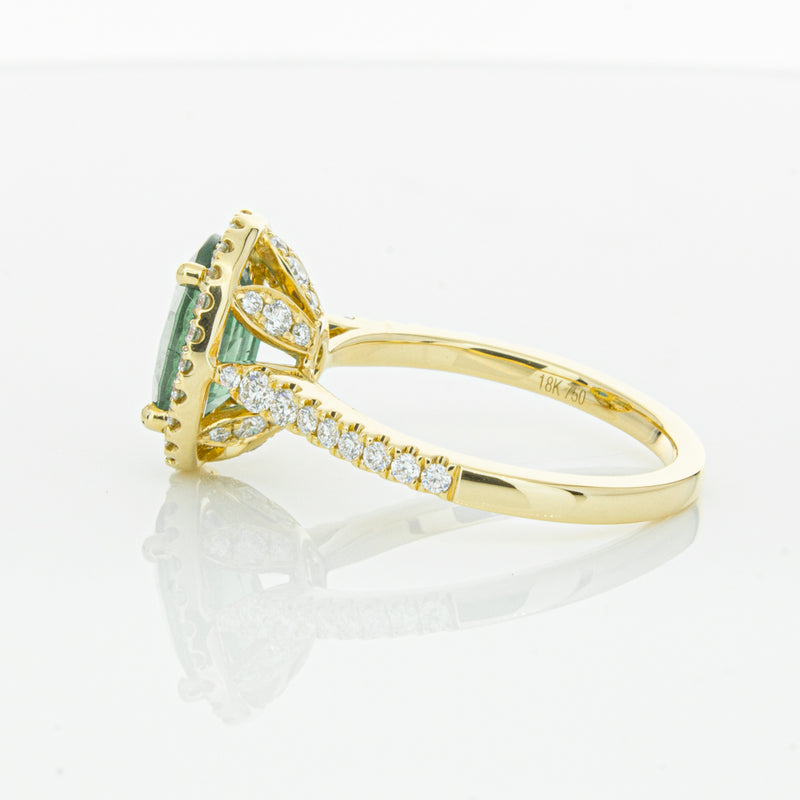 18ct Yellow Gold Emerald & Diamond Sierra Ring-Ring-Walker & Hall