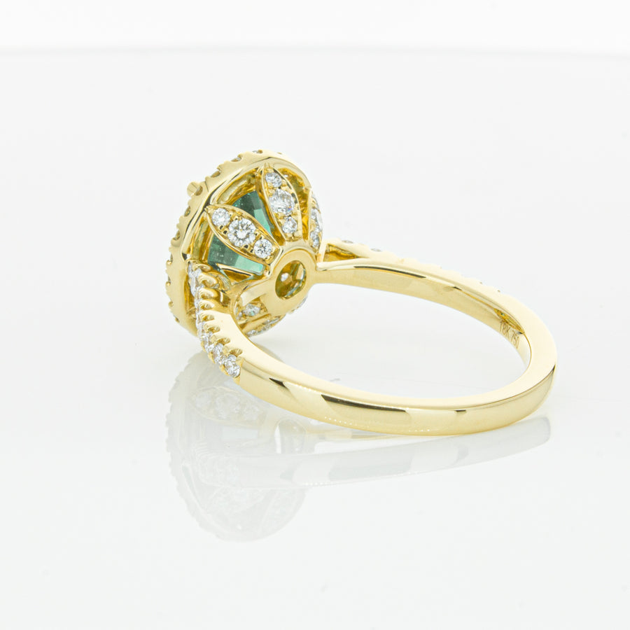 18ct Yellow Gold Emerald & Diamond Sierra Ring-Ring-Walker & Hall