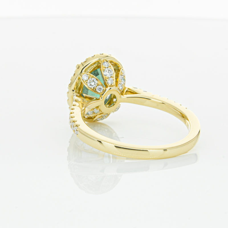18ct Yellow Gold 1.94ct Emerald & Diamond Sierra Ring - Walker & Hall