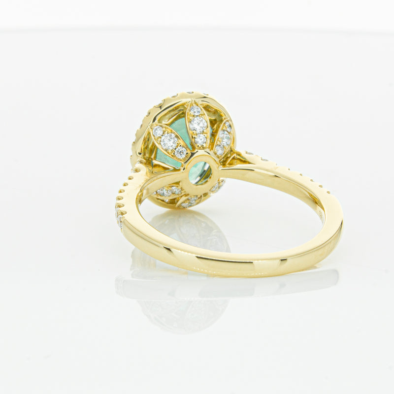 18ct Yellow Gold Emerald & Diamond Sierra Ring-Ring-Walker & Hall