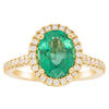 18ct Yellow Gold Emerald & Diamond Sierra Ring-Ring-Walker & Hall