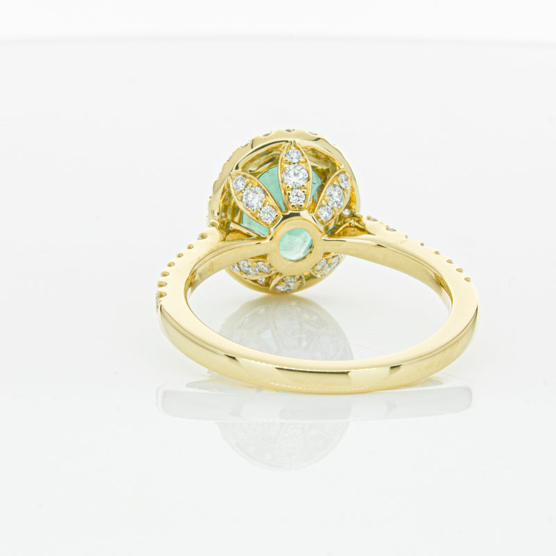 18ct Yellow Gold Emerald & Diamond Sierra Ring-Ring-Walker & Hall