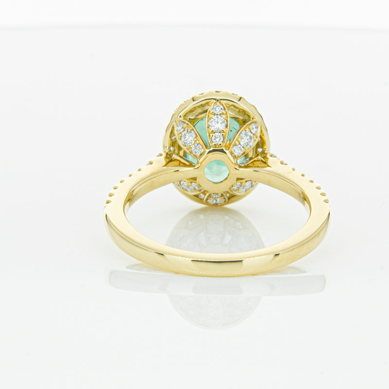 18ct Yellow Gold Emerald & Diamond Sierra Ring-Ring-Walker & Hall