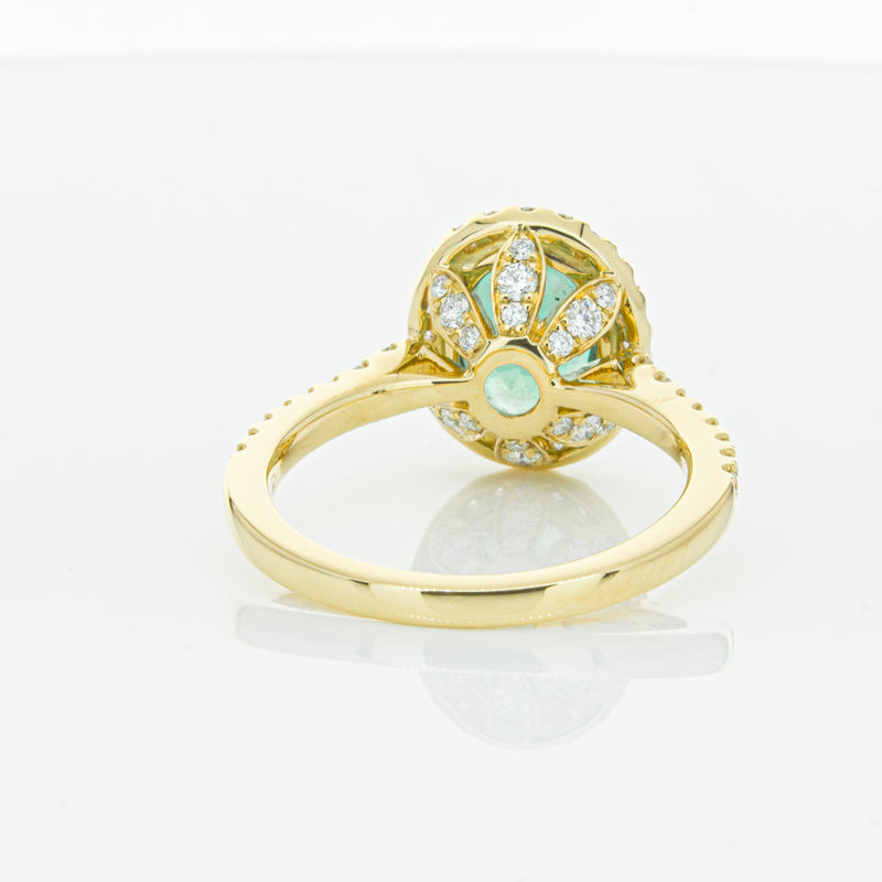 18ct Yellow Gold Emerald & Diamond Sierra Ring-Ring-Walker & Hall