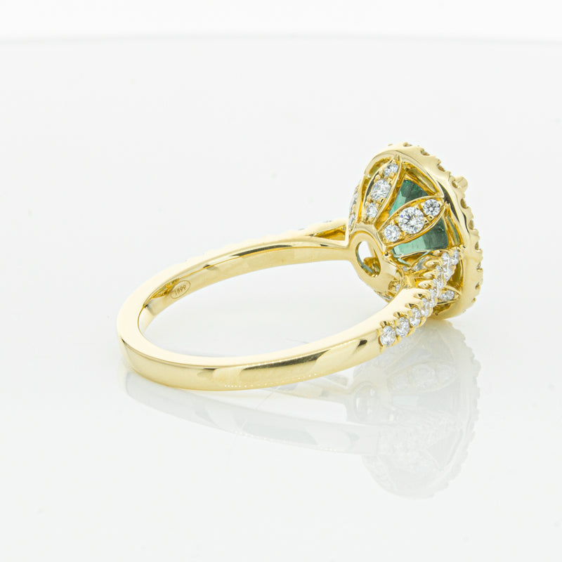 18ct Yellow Gold Emerald & Diamond Sierra Ring-Ring-Walker & Hall