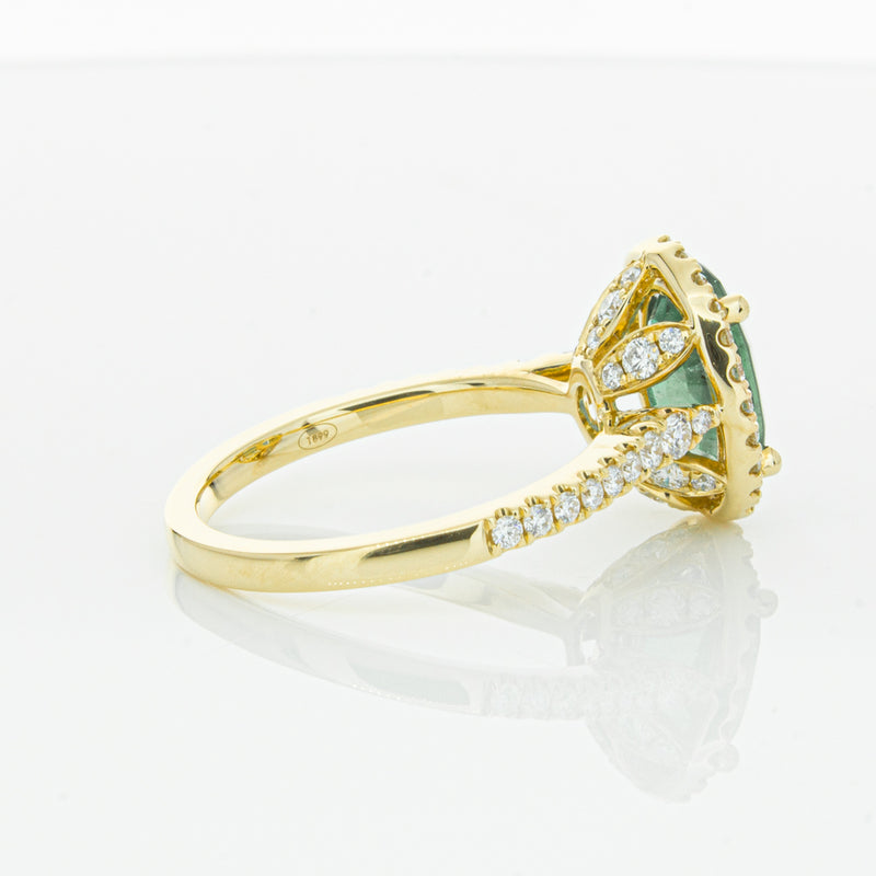 18ct Yellow Gold Emerald & Diamond Sierra Ring-Ring-Walker & Hall