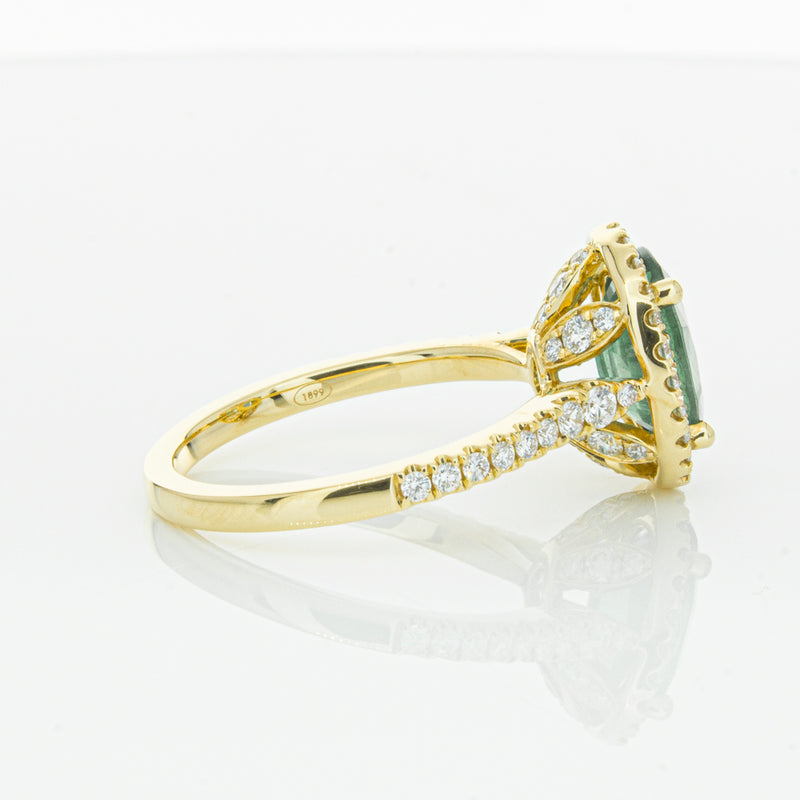 18ct Yellow Gold Emerald & Diamond Sierra Ring-Ring-Walker & Hall