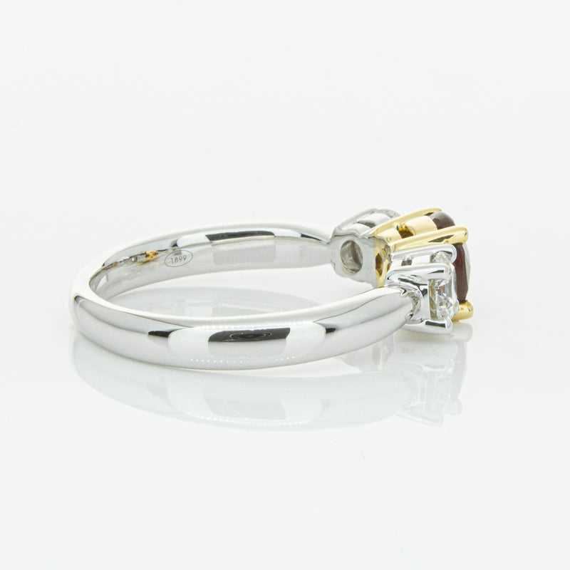 18ct White Gold 1.35ct Ruby & Diamond Ring-Ring-Walker & Hall